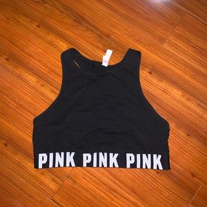 Victoria Secret Pink black crop top